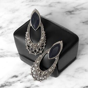 5 For $25💫Gothic Gun Metal Vintage Filigree Earrings